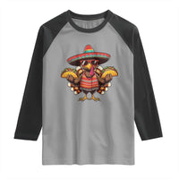 Funny Thanksgiving Turkey Raglan Shirt Taco Mexican Christmas - Wonder Print Shop