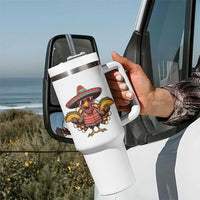 Funny Thanksgiving Turkey Tumbler With Handle Taco Mexican Christmas - Wonder Print Shop