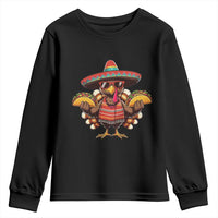 Funny Thanksgiving Turkey Youth Sweatshirt Taco Mexican Christmas - Wonder Print Shop