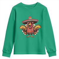 Funny Thanksgiving Turkey Youth Sweatshirt Taco Mexican Christmas - Wonder Print Shop