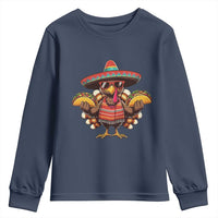 Funny Thanksgiving Turkey Youth Sweatshirt Taco Mexican Christmas - Wonder Print Shop