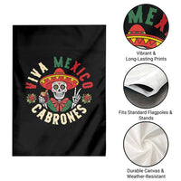 Viva Mexico Cabrones Garden Flag Mexican Skull Christmas - Wonder Print Shop