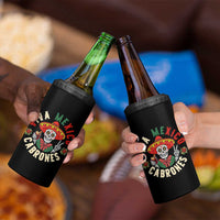 Viva Mexico Cabrones 4 in 1 Can Cooler Tumbler Mexican Skull Christmas - Wonder Print Shop