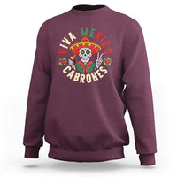 Viva Mexico Cabrones Sweatshirt Mexican Skull Christmas - Wonder Print Shop