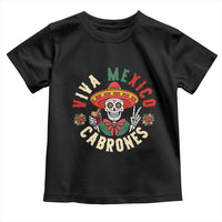 Viva Mexico Cabrones Toddler T Shirt Mexican Skull Christmas - Wonder Print Shop