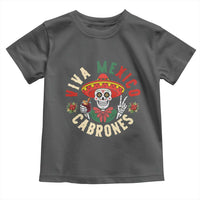 Viva Mexico Cabrones Toddler T Shirt Mexican Skull Christmas - Wonder Print Shop