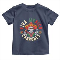Viva Mexico Cabrones Toddler T Shirt Mexican Skull Christmas - Wonder Print Shop