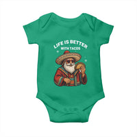 Funny Santa Taco Mexican Baby Onesie Life Is Better With Tacos - Wonder Print Shop