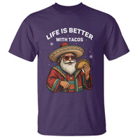 Funny Santa Taco Mexican T Shirt Life Is Better With Tacos - Wonder Print Shop