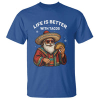 Funny Santa Taco Mexican T Shirt Life Is Better With Tacos - Wonder Print Shop