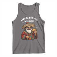 Funny Santa Taco Mexican Tank Top Life Is Better With Tacos - Wonder Print Shop