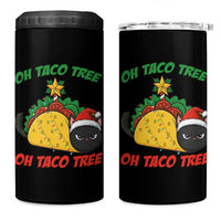 Funny Taco Cat Tree Christmas 4 in 1 Can Cooler Tumbler - Wonder Print Shop