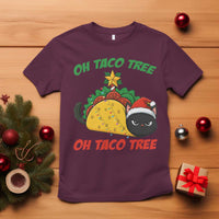 Funny Taco Cat Tree Christmas T Shirt - Wonder Print Shop