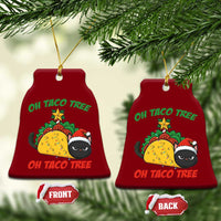 Funny Taco Cat Tree Christmas Ceramic Ornament - Wonder Print Shop