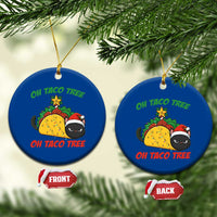 Funny Taco Cat Tree Christmas Ceramic Ornament - Wonder Print Shop