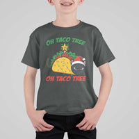 Funny Taco Cat Tree Christmas T Shirt For Kid - Wonder Print Shop