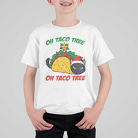 Funny Taco Cat Tree Christmas T Shirt For Kid - Wonder Print Shop