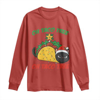 Funny Taco Cat Tree Christmas Long Sleeve Shirt - Wonder Print Shop