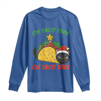 Funny Taco Cat Tree Christmas Long Sleeve Shirt - Wonder Print Shop