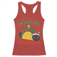 Funny Taco Cat Tree Christmas Racerback Tank Top - Wonder Print Shop