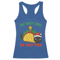 Funny Taco Cat Tree Christmas Racerback Tank Top - Wonder Print Shop