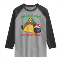 Funny Taco Cat Tree Christmas Raglan Shirt - Wonder Print Shop