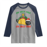 Funny Taco Cat Tree Christmas Raglan Shirt - Wonder Print Shop