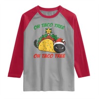 Funny Taco Cat Tree Christmas Raglan Shirt - Wonder Print Shop