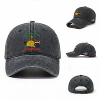 Funny Taco Cat Tree Christmas Washed Cotton Baseball Cap