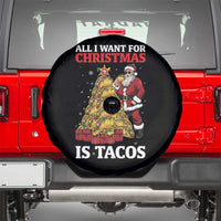 Funny Santa Taco Spare Tire Cover All I Want For Christmas Is Taco - Wonder Print Shop