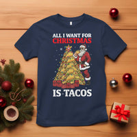 Funny Santa Taco T Shirt All I Want For Christmas Is Taco - Wonder Print Shop