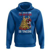 Funny Santa Taco Hoodie All I Want For Christmas Is Taco - Wonder Print Shop