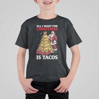 Funny Santa Taco T Shirt For Kid All I Want For Christmas Is Taco - Wonder Print Shop