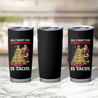 Funny Santa Taco Tumbler Cup All I Want For Christmas Is Taco - Wonder Print Shop