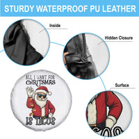 Funny Santa Taco Christmas Spare Tire Cover All I Want For Christmas Is Taco - Wonder Print Shop