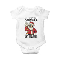 Funny Santa Taco Christmas Baby Onesie All I Want For Christmas Is Taco - Wonder Print Shop
