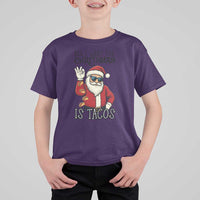 Funny Santa Taco Christmas T Shirt For Kid All I Want For Christmas Is Taco - Wonder Print Shop