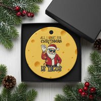 Funny Santa Taco Xmas Ceramic Ornament All I Want For Xmas Is Taco - Wonder Print Shop