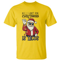 Funny Santa Taco Christmas T Shirt All I Want For Christmas Is Taco - Wonder Print Shop