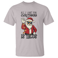 Funny Santa Taco Christmas T Shirt All I Want For Christmas Is Taco - Wonder Print Shop