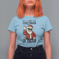 Funny Santa Taco Christmas T Shirt For Women All I Want For Christmas Is Taco - Wonder Print Shop