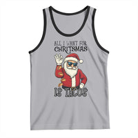 Funny Santa Taco Christmas Tank Top All I Want For Christmas Is Taco - Wonder Print Shop