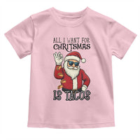 Funny Santa Taco Christmas Toddler T Shirt All I Want For Christmas Is Taco - Wonder Print Shop