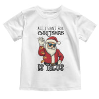 Funny Santa Taco Christmas Toddler T Shirt All I Want For Christmas Is Taco - Wonder Print Shop