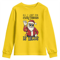 Funny Santa Taco Christmas Youth Sweatshirt All I Want For Christmas Is Taco - Wonder Print Shop