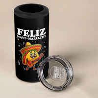 Funny Taco Mexican Christmas 4 in 1 Can Cooler Tumbler Feliz Navi Mariachi - Wonder Print Shop
