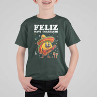 Funny Taco Mexican Christmas T Shirt For Kid Feliz Navi Mariachi - Wonder Print Shop