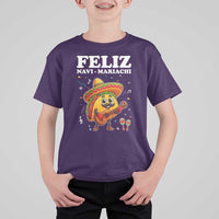 Funny Taco Mexican Christmas T Shirt For Kid Feliz Navi Mariachi - Wonder Print Shop