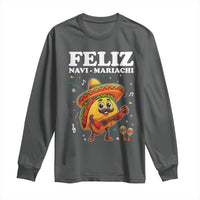 Funny Taco Mexican Christmas Long Sleeve Shirt Feliz Navi Mariachi - Wonder Print Shop