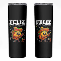 Funny Taco Mexican Christmas Skinny Tumbler Feliz Navi Mariachi - Wonder Print Shop